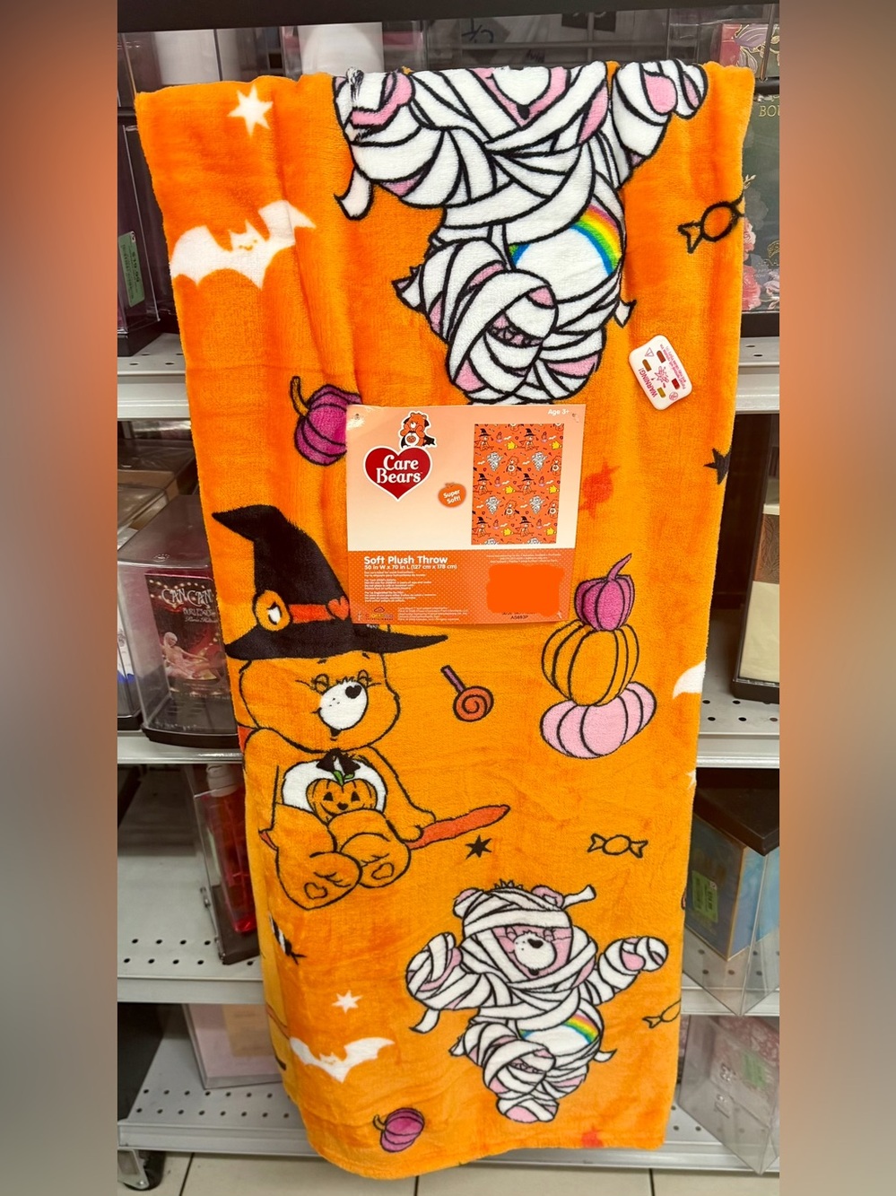 care bears Halloween blanket plush blanket throw